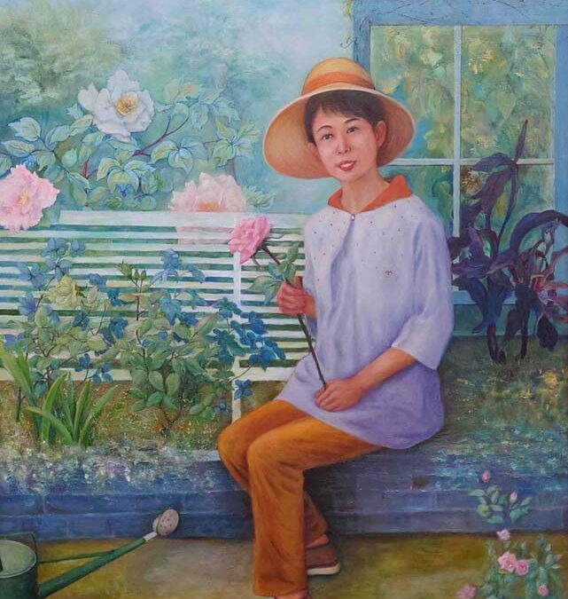 No.25 花一輪 F100 油彩