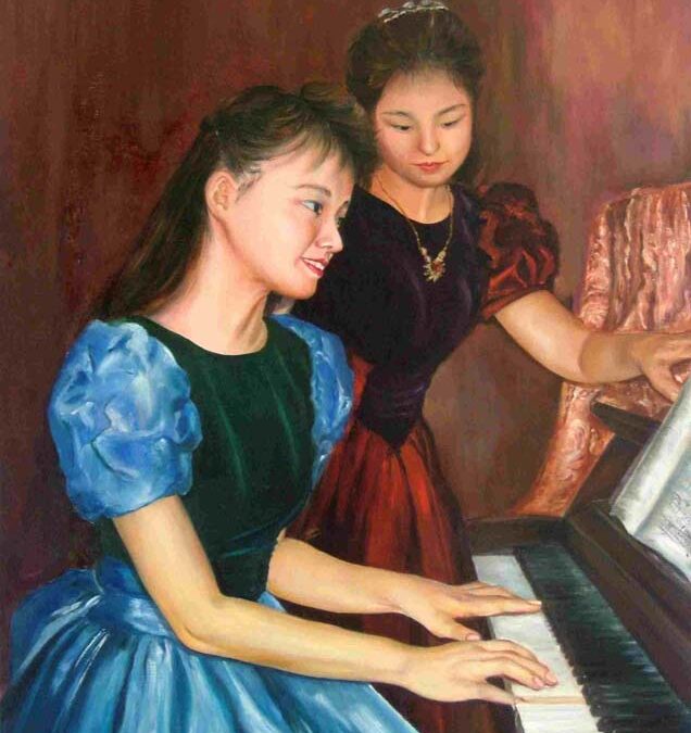 No.7 姉妹 F30 油彩