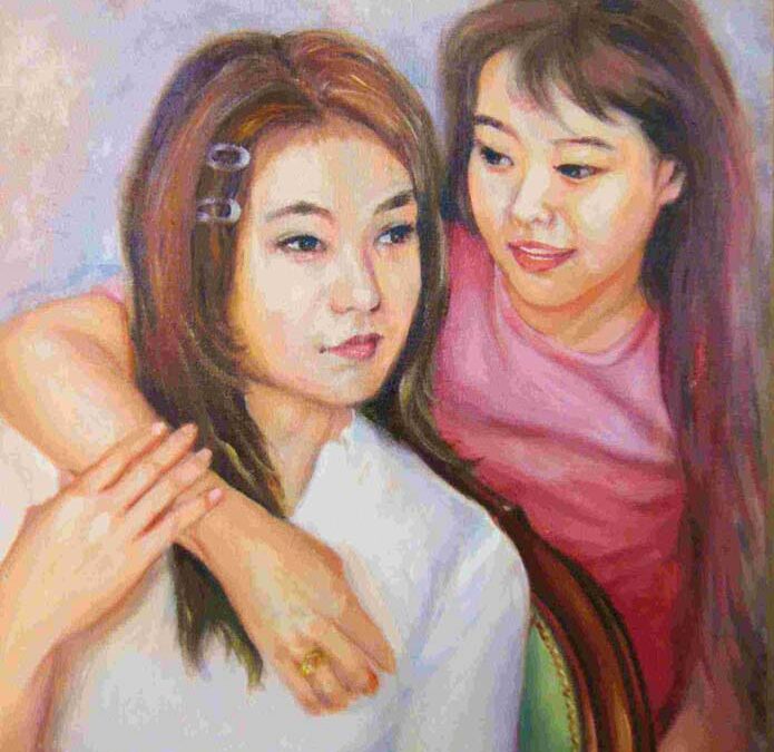 No.4 姉妹 F10 油彩