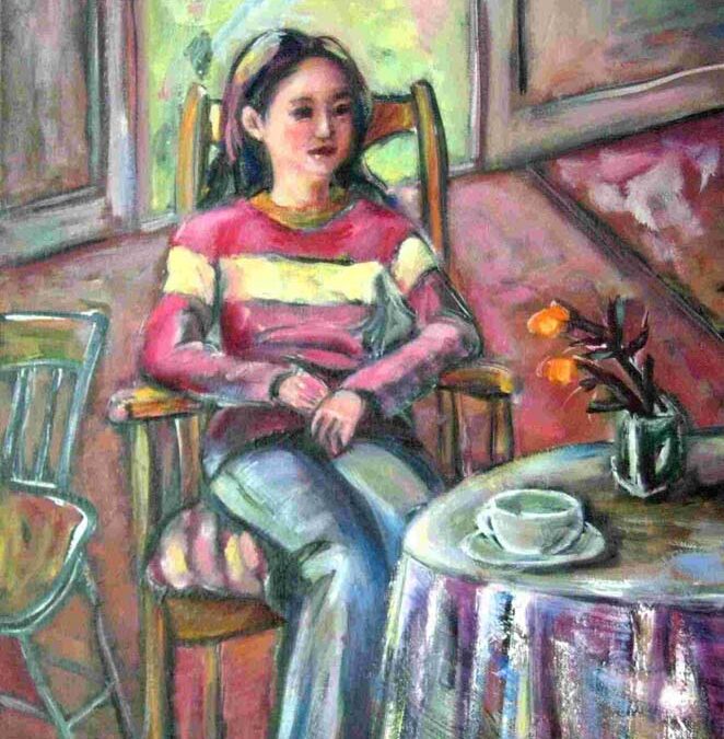 No.3 楽しい一時 F8 油彩