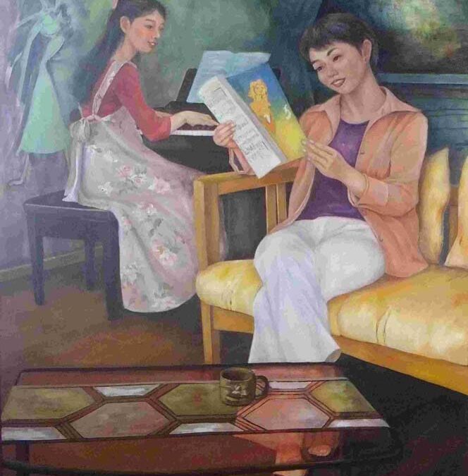 No.23 歌には力がある F100 油彩