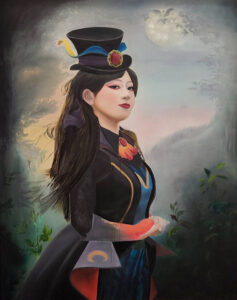 秀作賞_ハロウィンの魔女_F60_浅古敏子