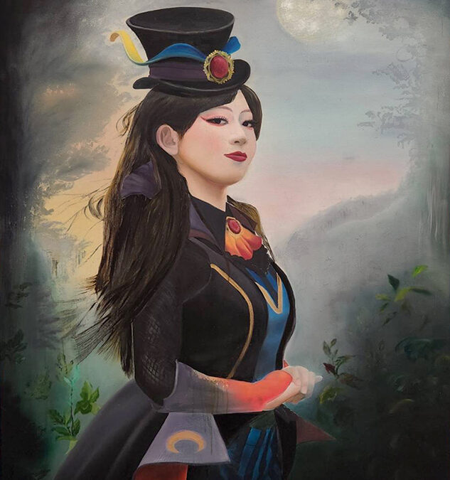 秀作賞_ハロウィンの魔女_F60_浅古敏子